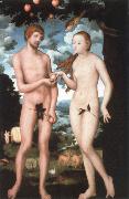 CRANACH, Lucas the Elder adam and eve oil painting artist